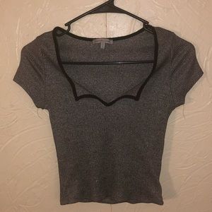 Cropped Low Cut Charolette Russe T Shirt